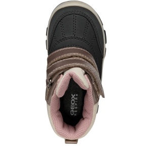 Apreschi impermeabil fete Geox Flanfil Girl B Abx Black Dk Beige — vedere de sus