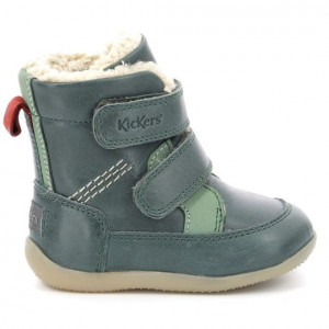Kickers Cizme imblanite baieti 909770 Bamakratch Vert Fonce