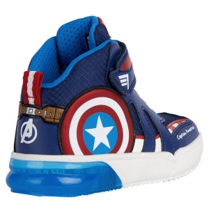 Ghete băieți Geox Captain America J Grayjay B.C Navy Red — vedere din față