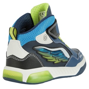 Ghete baieti J Inek B.D Navy Lime - J929CD/05411/C0749 - din spate