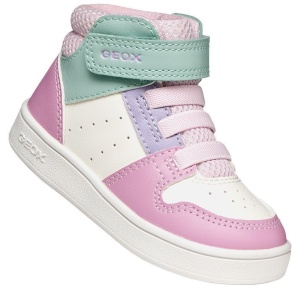 Ghete fete Geox Eclyper White Dk Pink — vedere din față