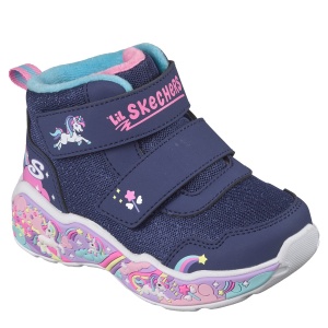Ghete fete Skechers Play Scene Bleumarin - 303163N/NVMT - profil