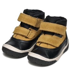 Ghete îmblănite impermeabile băieți Geox Omar WPF Black Dk Yellow - B462DC/04322/C9241 - perechea
