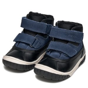 Ghete îmblănite impermeabile băieți Geox Omar WPF Black Navy - B462DC/04322/C4429 - perechea