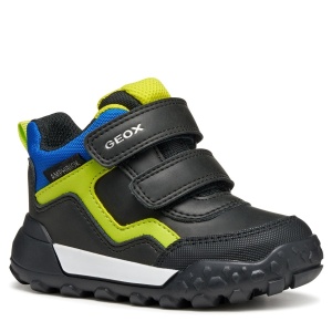Ghete impermeabile băieți Geox Trekkyup Boy B Abx Black Fluo Green - B566LB/0MEFU/C9299 - față