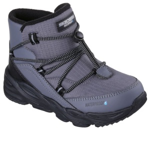 Skechers Ghete impermeabile copii Turbo Tread Storm Glider Charcoal L 406385L-CCBK incaltaminte copii bigstep