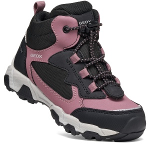 Ghete impermeabile fete Geox Magnetar G. B Abx Girl Dark Rose/Black - J464LB/050FU/C9321 - unghi