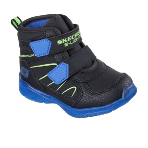 Skechers Ghete Water Repelent baieti Illumi Brights Splash Beams Black N incaltaminte copii bigstep