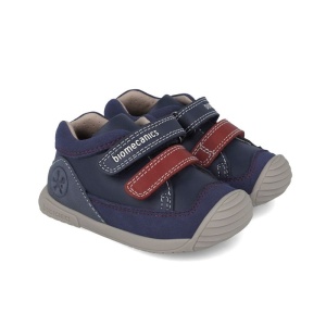 Biomecanics Pantofi baieti 251124A, potriviti pentru primii pasi, sustinere glezna, talpa anti alunecare, inchidere dubla cu scai