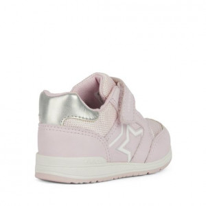 Geox Pantofi Fete Rishon G.A Pink Silver incaltaminte copii bigstep