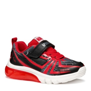 Geox Pantofi sport baieti Ciberdron Boy Black Red J55LBG-014CE-C0048