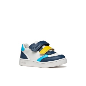 Geox Pantofi sport baieti Eclyper Boy Lt Navy White încălțăminte copii bigstep
