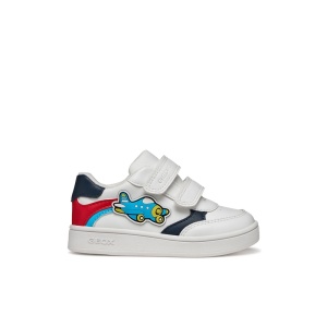 Geox Pantofi sport baieti Eclyper Boy White Red B655LC-000BC-C0050 incaltaminte copii bigstep