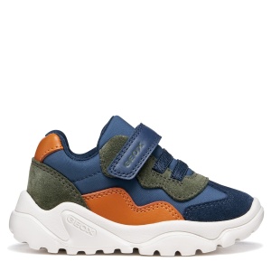 Pantofi sport băieți Geox Ciufciuf Boy Lt Navy/Orange