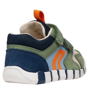 Pantofi sport băieți Geox Iupidoo Boy Olive Navy — vedere din față