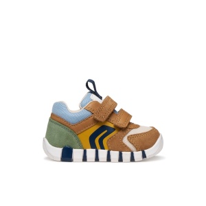 Geox Pantofi sport baieti Iupidoo Boy Caramel Ochre încălțăminte primii pasi bigstep