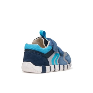 Geox Pantofi sport baieti Iupidoo Boy Dk Sky Lt Grey încălțăminte primii pasi bigstep