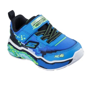 Skechers Pantofi sport baieti Mega Scene Blue Lime N încălțăminte copii bigstep