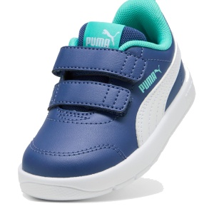 Pantofi sport băieți Puma Courtflex V3 V Inf Blue Crystal White — vedere în perspectivă