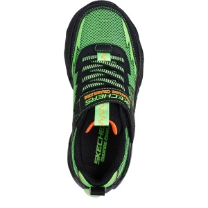 Pantofi sport băieți Skechers Creature Crawlers Black Lime — vedere de sus