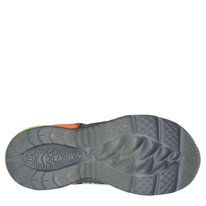 Pantofi sport băieți Skechers Dino Lights Black Orange — talpa