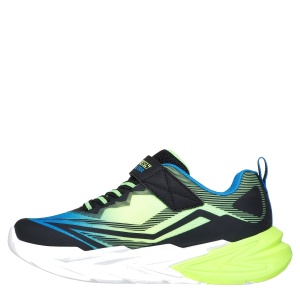 Pantofi sport băieți Skechers Flex-Glow Ultra Negru Lime — vedere din față