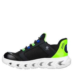 Pantofi sport băieți Skechers Hypno Flash Black Lime - Img 3