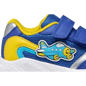 Geox Pantofi sport baieti Sprintye Boy Royal Yellow B654UA-01454-C0335 încălțăminte copii bigstep