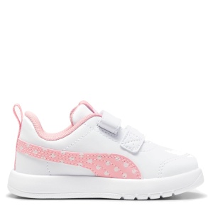 Pantofi sport fete Courtflex V3 Dotty V Inf PUMA White Pink — vedere laterală opusă