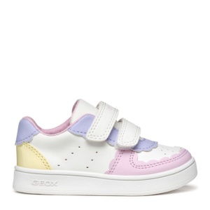 Geox Pantofi sport fete Eclyper Girl White Lt Yellow B555MA-000BC-C1372