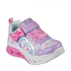 Skechers Pantofi sport Fete Flutter Heart Lights Lavender Hot Pink incaltaminte copii bigstep