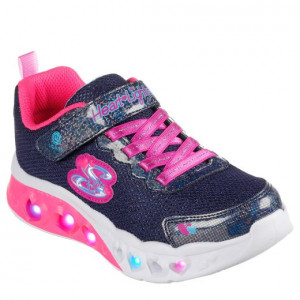 Skechers Pantofi sport Fete Flutter Heart Lights Navy Multi incaltaminte copii bigstep