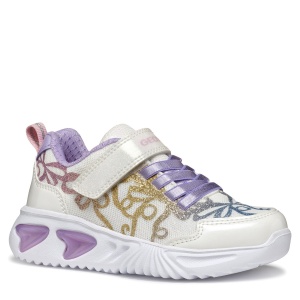 Pantofi sport fete Geox Assister Girl White Multicolor — vedere în perspectivă