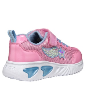 Pantofi sport fete Geox Assister Pink Lt Sky — vedere din față