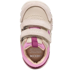 Pantofi sport fete Geox Iupidoo Girl Beige/Dk Pink - B3558C/05422/C5378 - de sus