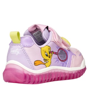 Pantofi sport fete Geox Lightyloo Lilac Tweety — vedere din față