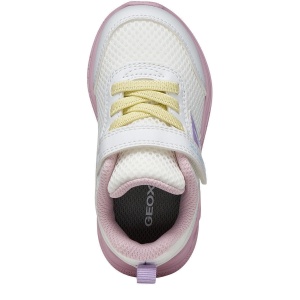 Pantofi sport fete Geox Sprintye Girl White Pink — vedere de sus
