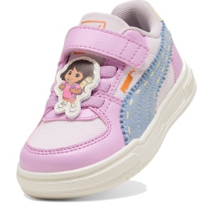 Pantofi sport fete Puma Caven III DORA AC+ Inf Mauve Glow-Chambray Blue-Powder Pink - vedere în perspectivă - 407725/01