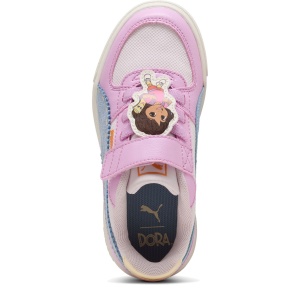 Pantofi sport fete Puma Caven III DORA AC+ PS Mauve Glow-Chambray Blue-Powder Pink - vedere de sus și talpa - 407724/01