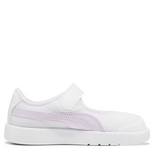 Pantofi sport fete Puma Courtflex v3 Lina V PS White Lilac — vedere laterală opusă