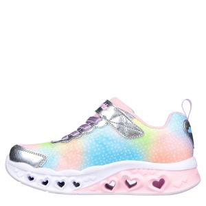 Pantofi sport fete Skechers Flutter Heart Lights Simply Silver Multi - Img 3