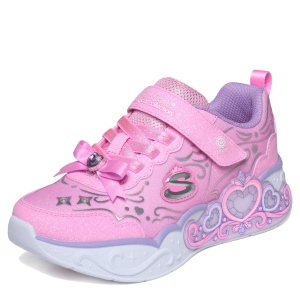 Pantofi sport fete Skechers Princess Steps Roz - vedere laterală detaliată - 303732LC/PNK