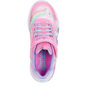 Pantofi sport fete Skechers S-Lights Unicorn Chaser Pink Multi mărimi 27-30 — vedere de sus