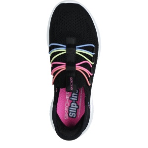 Pantofi sport fete Skechers Ultra Flex 3.0 Bungee Fun Black - Img 4