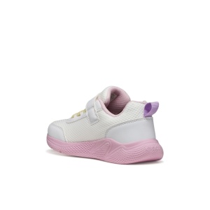 Geox Pantofi sport fete Sprintye White Pink J36FWB-01454-C0406 încălțăminte copii bigstep