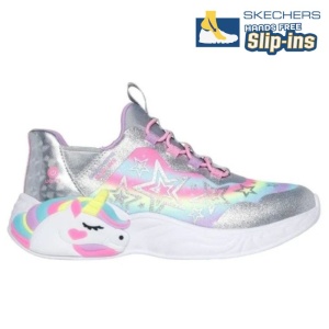 Pantofi sport fete Unicorn Dreams Starry Lite Silver Multi L - Img 1