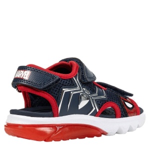 Sandale băieți cu luminițe Geox Sandal Ciberdron B Navy Red — vedere din față