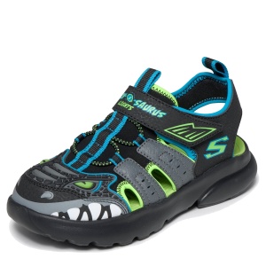 Sandale băieți cu luminițe Skechers Razor Splash-Raptor Quest — vedere laterală detaliată