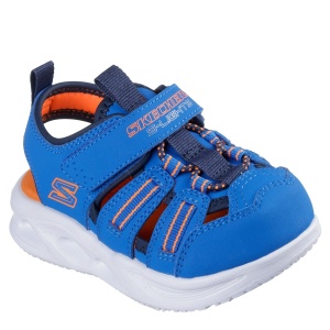 Sandale băieți cu luminițe Skechers Sola Glow Sandal Blue - Img 2