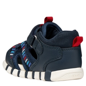 Sandale băieți Geox Iupidoo Navy/Red — vedere din spate